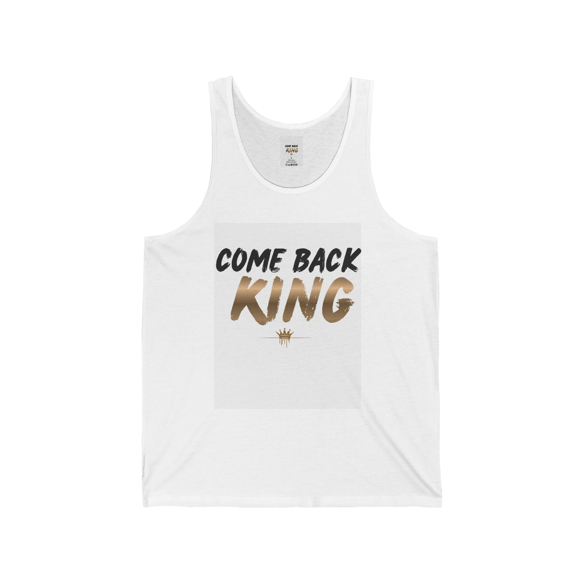 Come Back King Tank Top — Motivational Graphic Fitness Tank ('Set Back, Reset, Come Back, Repeat')