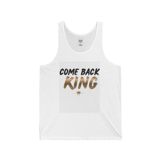 Come Back King Tank Top — Motivational Graphic Fitness Tank ('Set Back, Reset, Come Back, Repeat')